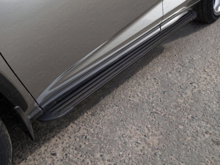 Lexus NX 200 2017-Пороги алюминиевые "Slim Line Black" 1720 мм